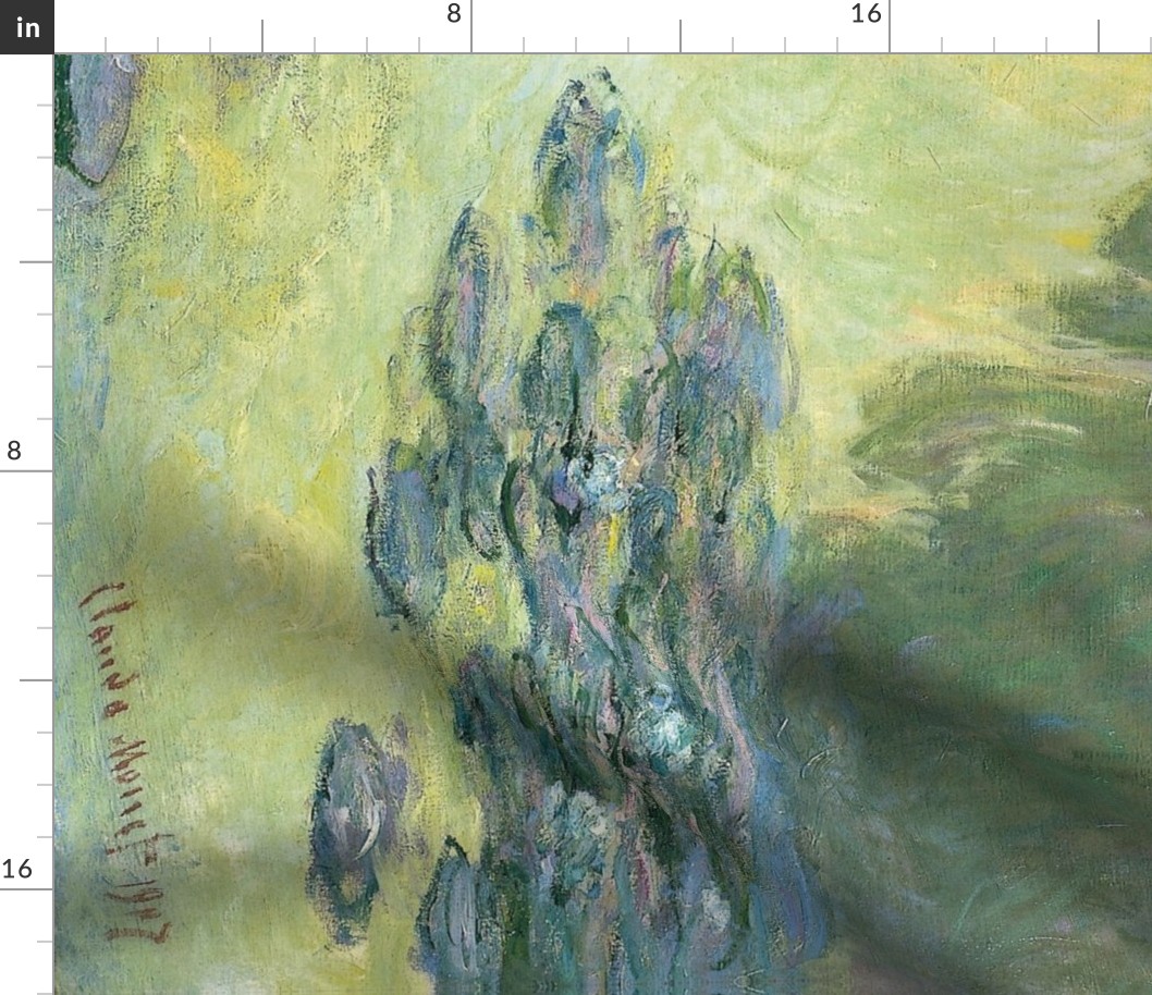 Claude Monet Waterlilies (1907) - Larger Rotated Version