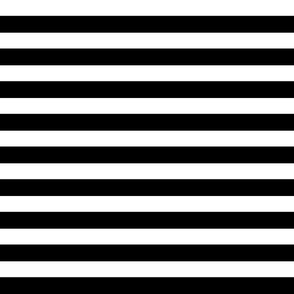 1 inch black white stripes