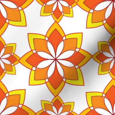 ornamet floral - yellow & orange