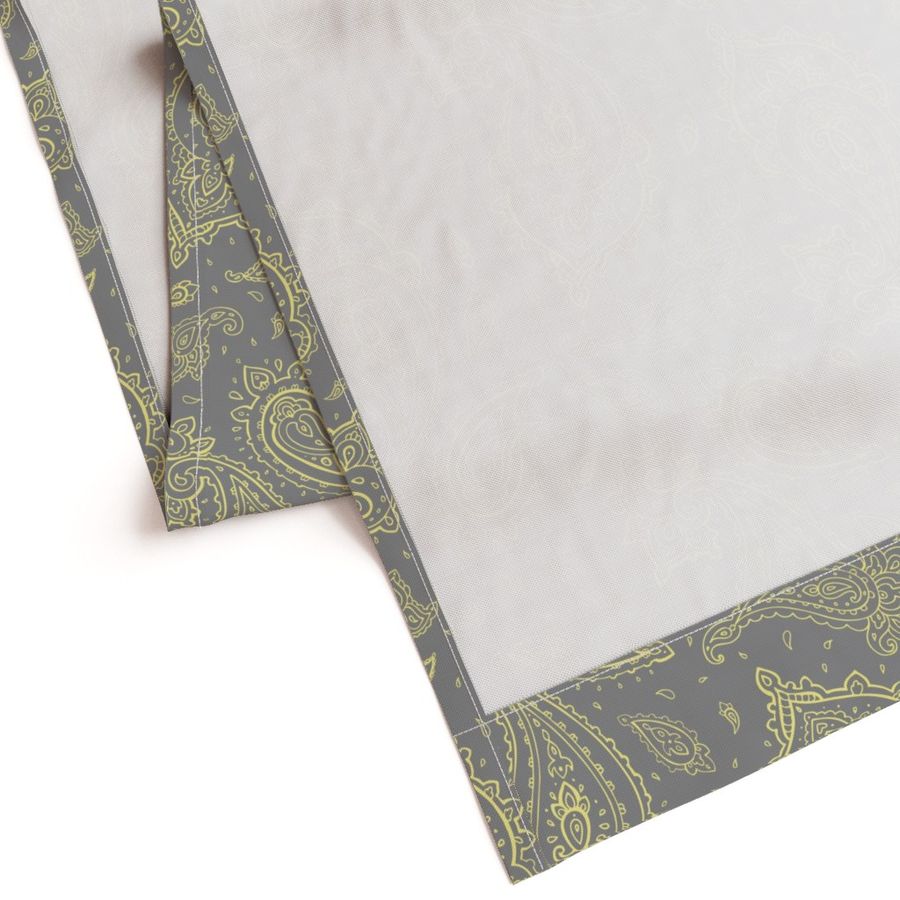 Bandana Paisley Yellow on Gray Design Challenge