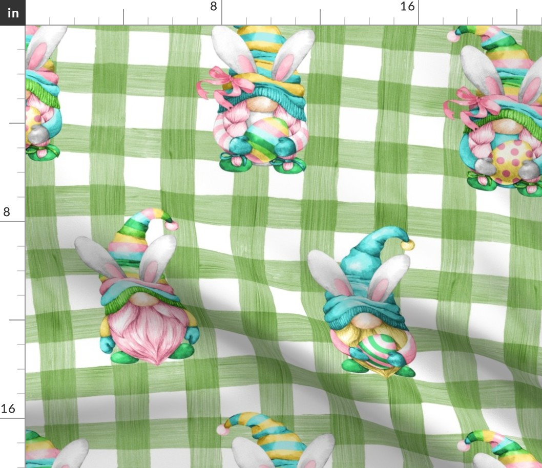 easter green gingham