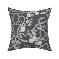 Serpents and Apples {Grey/Silver} large