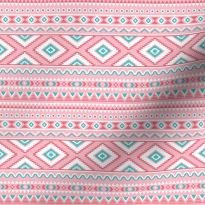 Aztec Pink and Turquoise
