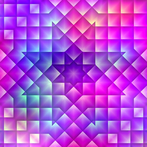 Disco Glow Star Purple Pink Blue