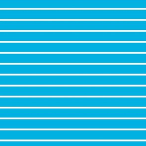 Cerulean Pin Stripe Pattern Horizontal in White