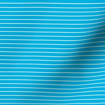 Small Cerulean Pin Stripe Pattern Horizontal in White