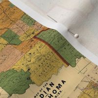 Antique Map of Oklahoma 1892 by Rand McNally