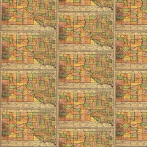 Antique Map of South Dakota 1892 by Rand McNally
