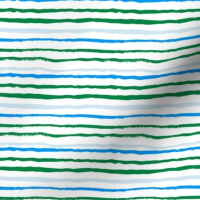 stripes green and blue fabric