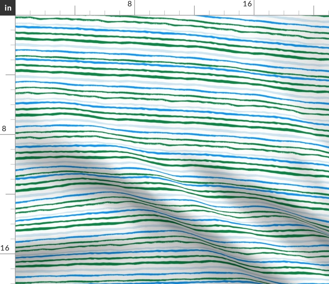 stripes green and blue fabric