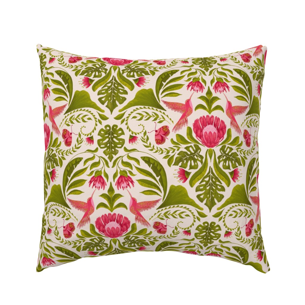 Medium - Hummingbird Damask 