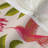 Medium - Hummingbird Damask 