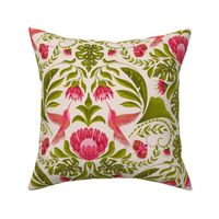 Medium - Hummingbird Damask 