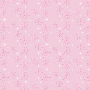 Retro Pink Atomic Stars