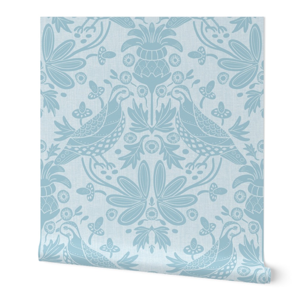 Bobwhite and Thistle, light blue, medium 