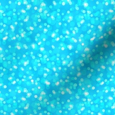 Small Sparkly Bokeh Pattern - Cerulean Color