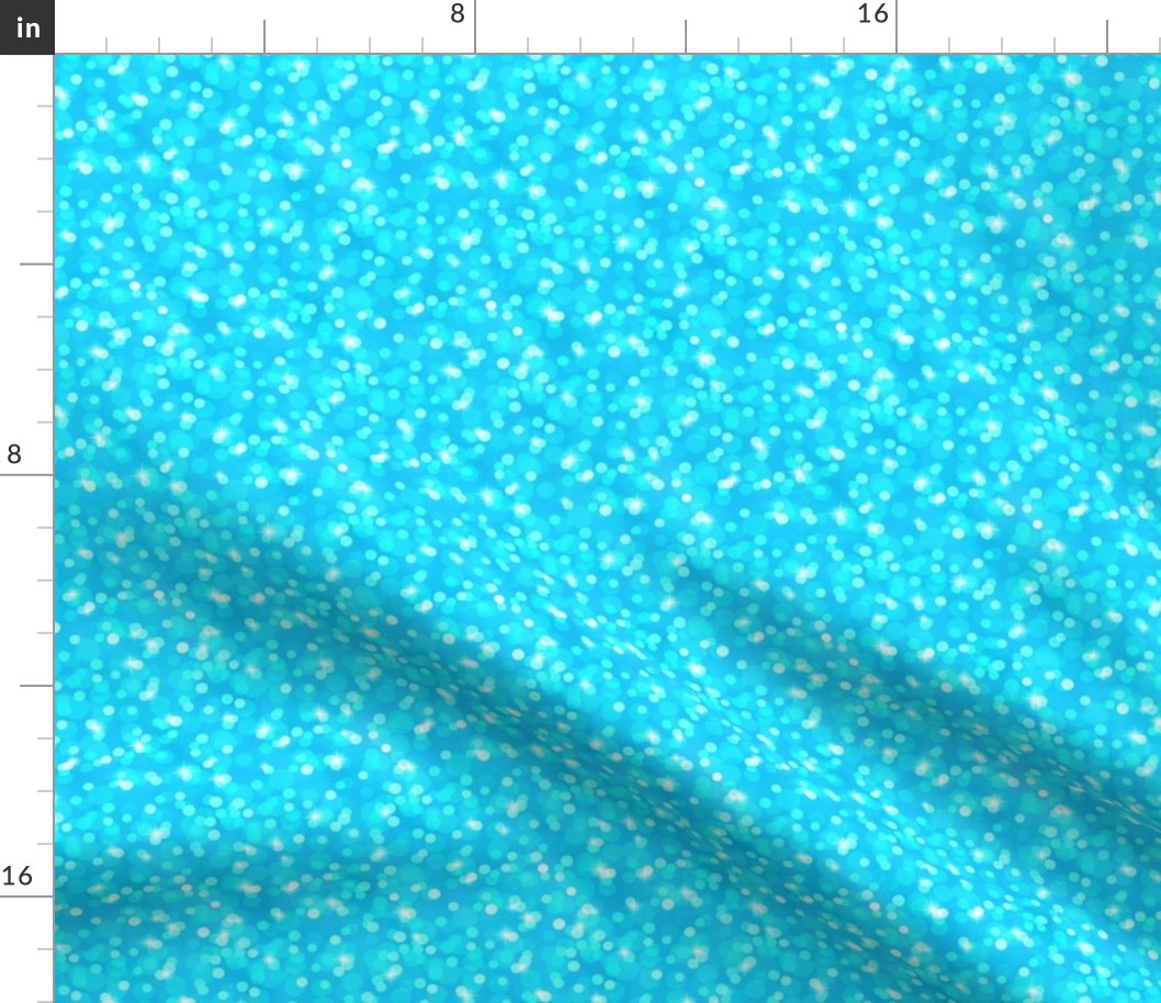 Small Sparkly Bokeh Pattern - Cerulean Color