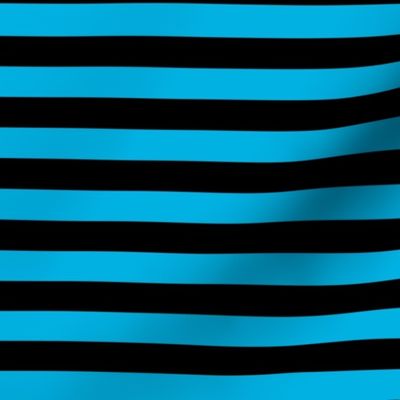 Cerulean Awning Stripe Pattern Horizontal in Black