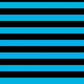Cerulean Awning Stripe Pattern Horizontal in Black