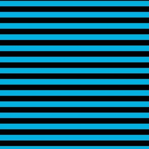 Cerulean Bengal Stripe Pattern Horizontal in Black