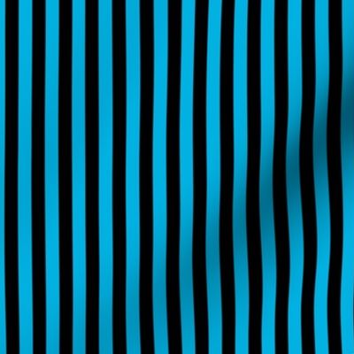 Cerulean Bengal Stripe Pattern Vertical in Black