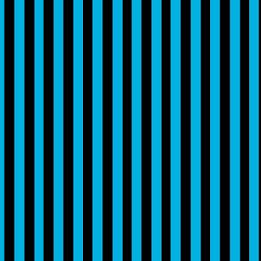 Cerulean Bengal Stripe Pattern Vertical in Black