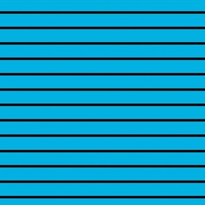 Cerulean Pin Stripe Pattern Horizontal in Black