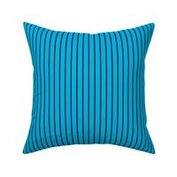 Cerulean Pin Stripe Pattern Vertical in Black