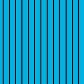 Cerulean Pin Stripe Pattern Vertical in Black