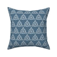 three-sided celtic knot - pale blue