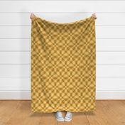 Large - Wavy Diagonal Plaid in Yellow and Gold