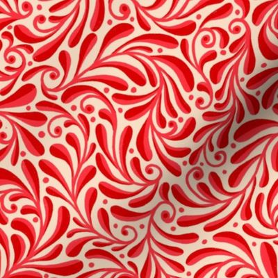 Folk Art Flourishes- Red