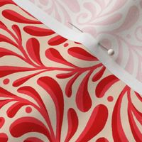 Folk Art Flourishes- Red