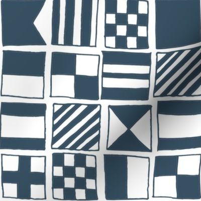 Sailing Flags - custom blue