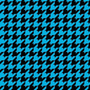 Houndstooth Pattern - Cerulean and Black
