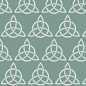 three-sided celtic knot - pale green