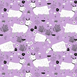 SMALL goats // pastel purple farm farm animal cute animal pastel purple spring easter lavender
