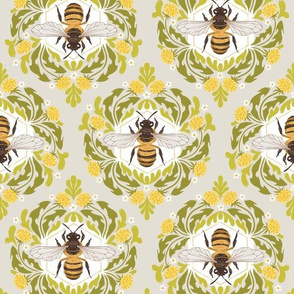 Dandelions for the Bees - Gray - Small Print