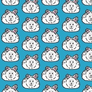 Rabbits_ Grey Spots  - Floofy - BLUE