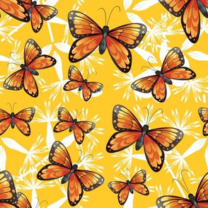 Monach Butterflies on Whisper Yellow