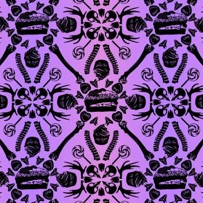 Sweet Death Damask Purple-Black