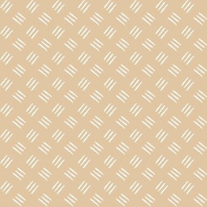 SMALL mudcloth freehand checkerplate - pale tan