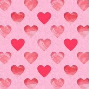 Valentine watercolor hearts