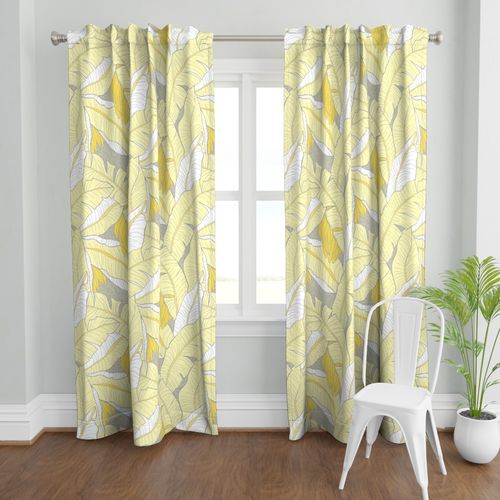 Tropical Banana Grove-yellow-white