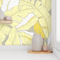 Tropical Banana Grove-yellow-white