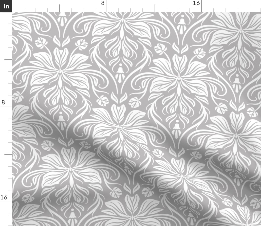 Bauhinia Damask - Grey