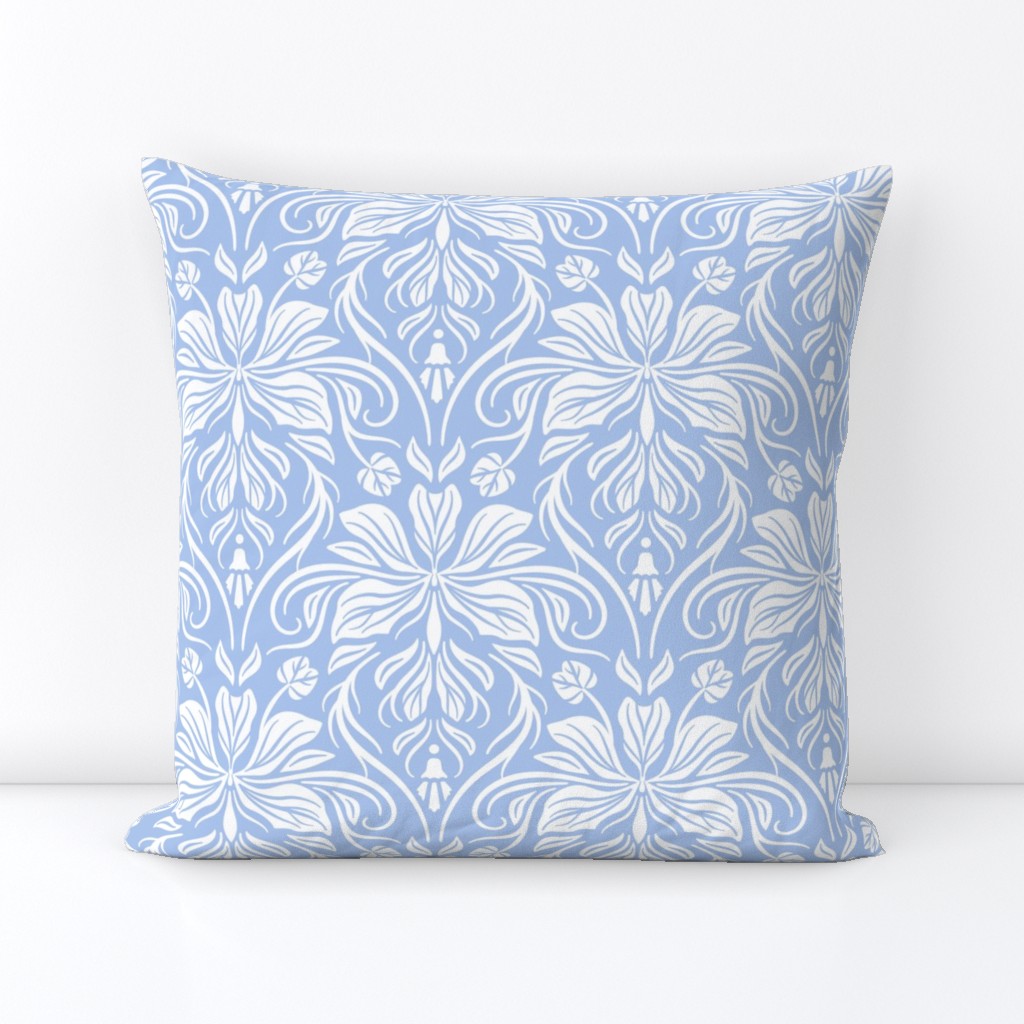 Bauhinia Damask - Blue