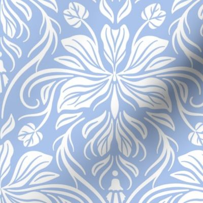 Bauhinia Damask - Blue