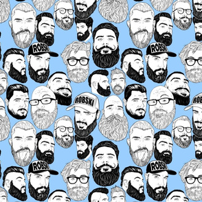 Beardy men - blue