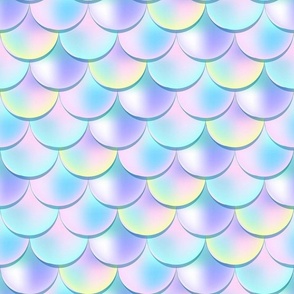 Large Mermaid Fish Scales in Pastel Pink Blue Periwinkle Purple Yellow Spring Easter Colors